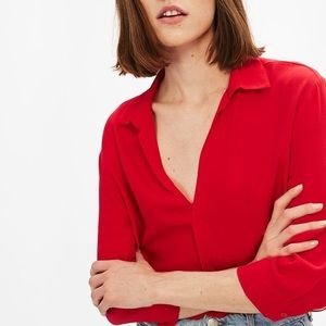 Bershka V-Neck Blouse